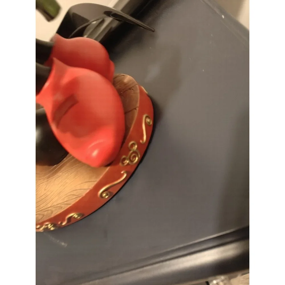 Rare Disney Mickey & Minnie Mouse Christmas Cookie Holder & Ceramic Tray - Clean
